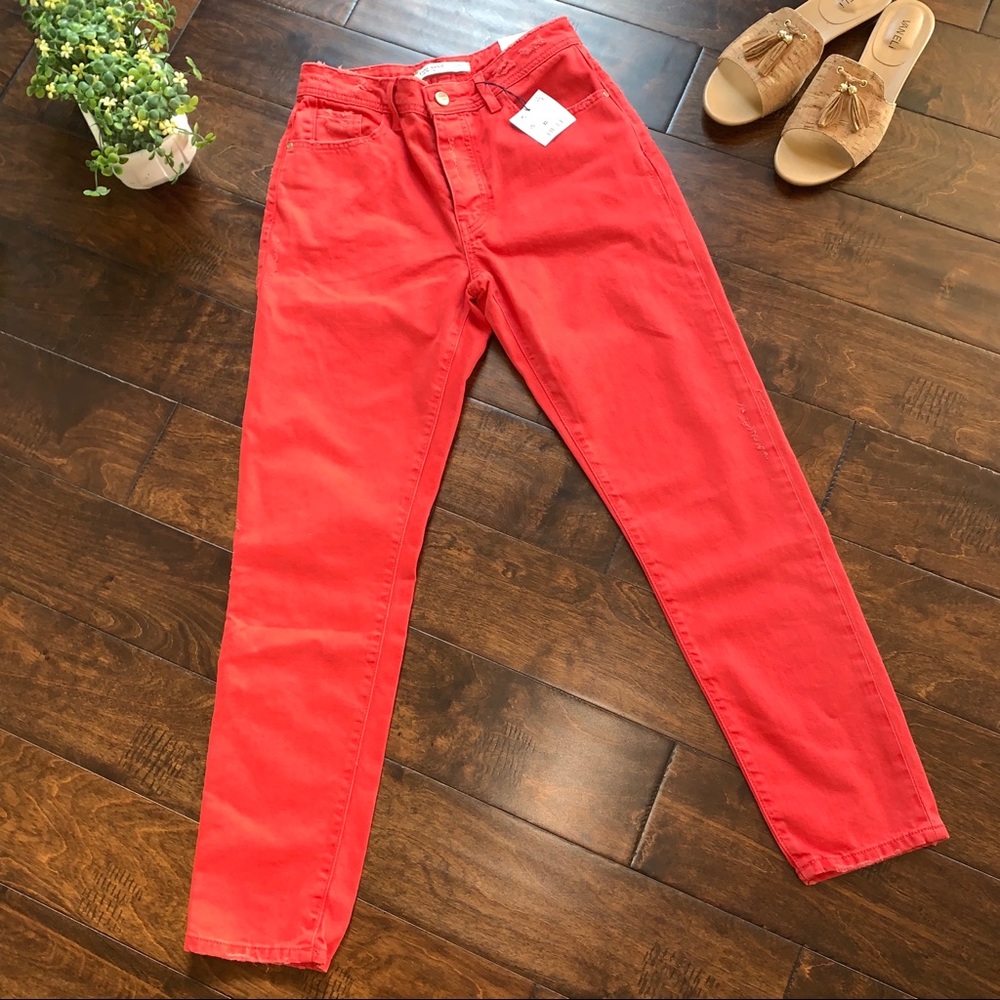 {Zara Basic} Momfit Coral Jeans‎ NWT